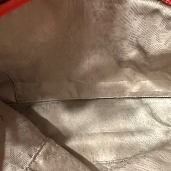 Michael Michael Kors Red Leather Tote with Black Accents - Picture 11 of 14